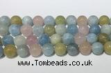 CMG444 15.5 inches 14mm round morganite gemstone beads wholesale