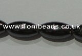 CMH148 15.5 inches 6*12mm rice magnetic hematite beads wholesale