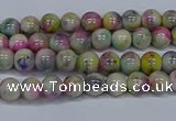 CMJ435 15.5 inches 4mm round rainbow jade beads wholesale