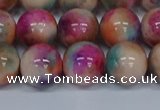 CMJ446 15.5 inches 12mm round rainbow jade beads wholesale