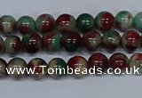 CMJ568 15.5 inches 4mm round rainbow jade beads wholesale