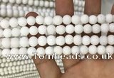 CMJ802 15.5 inches 8mm round matte Mashan jade beads wholesale
