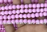 CMJ812 15.5 inches 8mm round matte Mashan jade beads wholesale