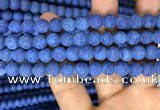 CMJ847 15.5 inches 8mm round matte Mashan jade beads wholesale