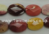 CMK155 15.5 inches 13*18mm faceted oval mookaite beads wholesale