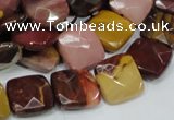 CMK42 15.5 inches 15*15mm faceted square mookaite beads wholesale
