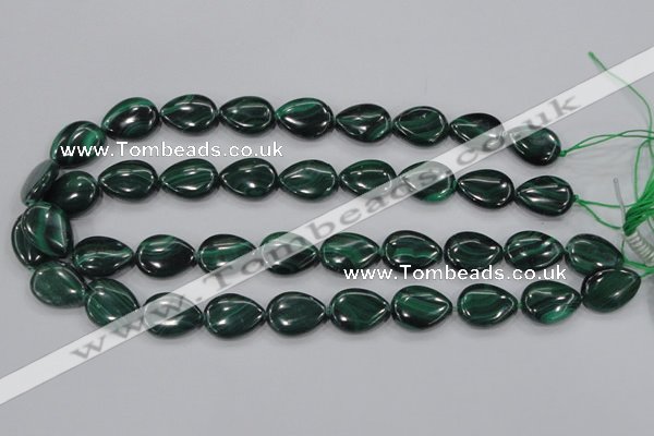 CMN102 15.5 inches 15*20mm flat teardrop natural malachite beads