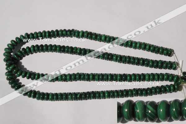 CMN206 15.5 inches 5*9mm rondelle natural malachite beads wholesale