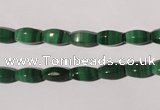 CMN223 15.5 inches 5*9mm faceted rice natural malachite beads