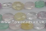 CMQ252 15.5 inches 10*14mm faceted oval multicolor quartz beads