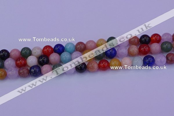CMQ348 15.5 inches 10mm round mixed quartz gemstone beads