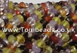 CMQ35 15.5 inches 4*6mm faceted rondelle multicolor quartz beads