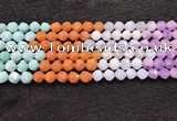 CMQ462 15.5 inches 8mm faceted nuggets mixed quartz beads
