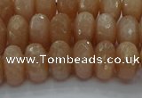 CMS1093 15.5 inches 7*12mm faceted rondelle moonstone beads