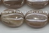 CMS1350 15.5 inches 12*16mm oval AB-color moonstone beads
