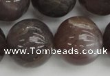 CMS149 15.5 inches 16mm round natural grey moonstone beads