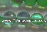 CMS1609 15.5 inches 12mm round matte synthetic moonstone beads