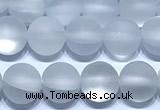 CMS2173 15 inches 6mm, 8mm, 10mm & 12mm round matte synthetic moonstone beads