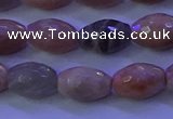 CMS582 15.5 inches 8*11mm faceted rice moonstone gemstone beads