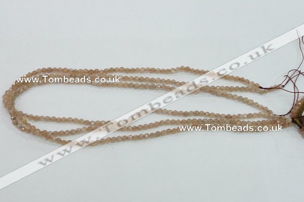 CMS81 15.5 inches 4mm faceted round moonstone gemstone beads