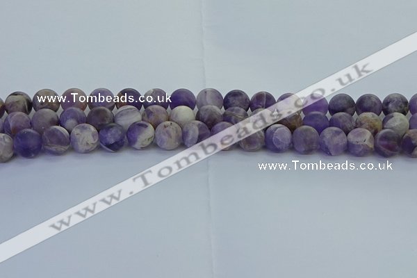 CNA1053 15.5 inches 10mm round matte dogtooth amethyst beads