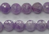 CNA312 15.5 inches 12mm faceted round natural lavender amethyst beads