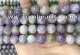 CNA689 15.5 inches 12mm faceted round lavender amethyst beads