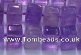 CNA902 15.5 inches 11*15*15mm faceted triangle natural amethyst beads