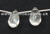 CNC14 15.5 inches 12*22mm teardrop grade AB natural white crystal beads