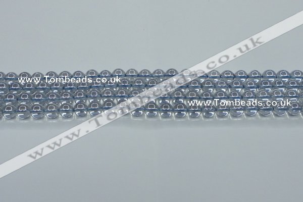 CNC509 15.5 inches 6mm round dyed natural white crystal beads