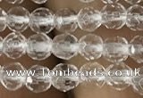CNC700 15.5 inches 3mm faceted round white crystal beads