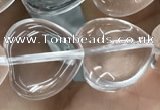 CNC729 15.5 inches 14*14mm heart white crystal beads wholesale