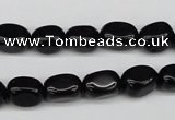 CNG03 15.5 inches 9*12mm nuggets black agate gemstone beads