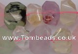 CNG1023 10*14mm - 15*20mm faceted nuggets multicolor quartz beads
