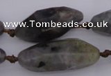 CNG1047 10*25mm - 20*48mm faceted nuggets iolite gemstone beads