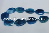 CNG1332 15.5 inches 35*40mm faceted freeform agate beads