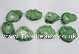 CNG1564 30*40mm - 40*50mm freeform plated druzy agate beads