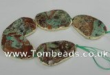 CNG1636 8 inches 40*45mm - 45*55mm freeform ocean agate beads