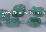 CNG2003 15.5 inches 8*12mm - 10*15mm nuggets plated quartz beads