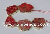CNG2115 8 inches 25*35mm - 30*40mm freeform sea sediment jasper beads