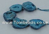 CNG2351 7.5 inches 25*35mm - 35*40mm freeform druzy agate beads