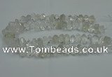 CNG2823 10*14mm - 13*18mm faceted nuggets white crystal beads