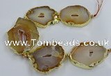 CNG2881 8 inches 40*50mm - 50*60mm freeform druzy agate beads