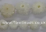 CNG2934 15.5 inches 8*10mm - 15*18mm freeform plated druzy agate beads