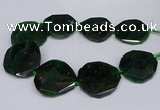CNG2962 15.5 inches 42*45mm - 45*50mm faceted freeform agate beads