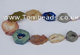 CNG3096 15.5 inches 25*30mm - 35*50mm freeform plated druzy agate beads