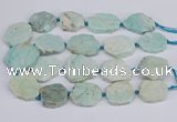 CNG3470 15.5 inches 30*35mm - 35*45mm freeform amazonite beads