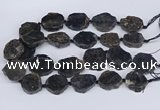 CNG3488 30*35mm - 35*45mm freeform chrysanthemum agate beads
