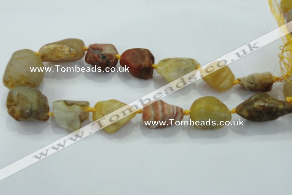 CNG432 15.5 inches 18*25mm – 25*38mm nuggets agate gemstone beads