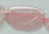 CNG460 15.5 inches 20*30mm - 45*55mm nuggets rose quartz beads